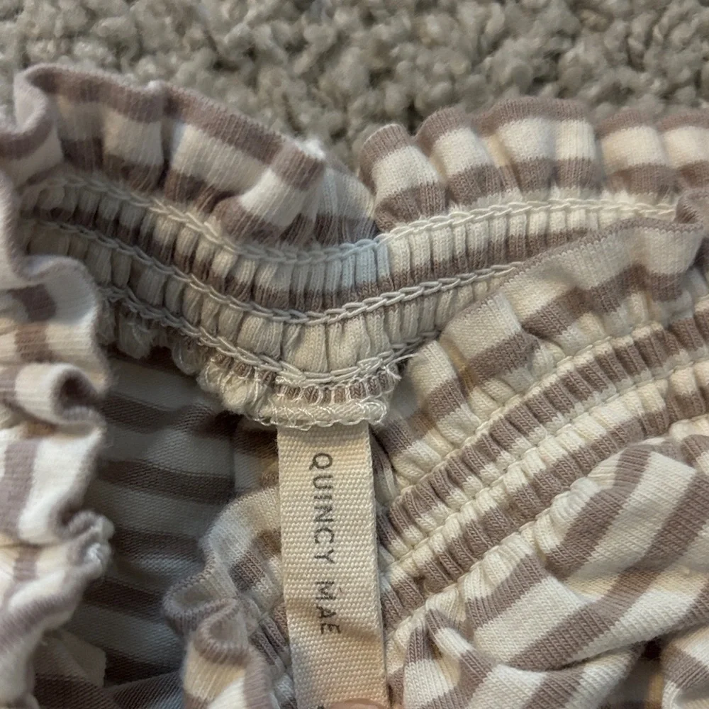 Quincy Mae Beige Striped Bloomers
